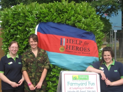 Chatham Nursery Staff meet some of the armed forces during Armed Forces Day 2009