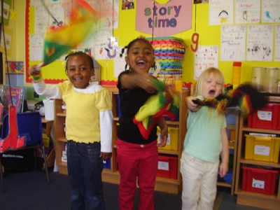 Children learning about and celebrating the traditions of Grenada at their nursery in London Perivale