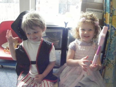 Children at Busy Bees childrens nursery in york dress up as Pirates to celebrate the childrens nurseries 8th Birthday
