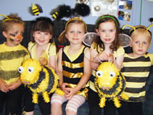 Childrenfrom Busy Bees nurseries set new Guiness world record for the most people dressed as bees at one time.
