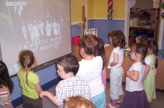 interactive story on whiteboard