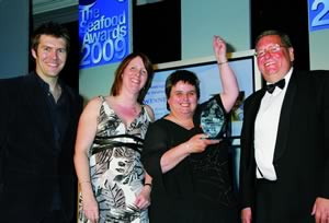 Busy Bees Staff Celebrate a Win at the National Seafood Awards in London