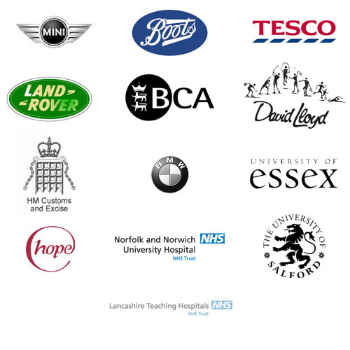 The logos of some of our more well known clients and partners