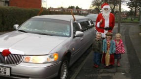 Santa arrives in style!