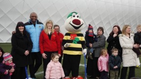 Manchester City opened up their legendary training pitches to an ecstatic bunch of Busy Bees Nursery children so that they could complete their Golden Miles in style.