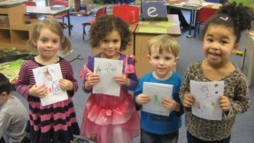 Pre-school children make their own story books!