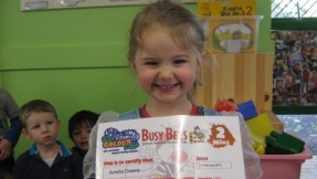 Amelia receives the first Golden Mile certificate