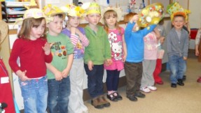 Bonnets decorated with Chicks, bunnies and flowers were paraded round the nursery... 