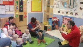 We had so much fun with Jo Jingles playing music instruments, singing nursery rhymes and doing the actions with the songs.
We played sleeping bunnies with Jo Jingles.