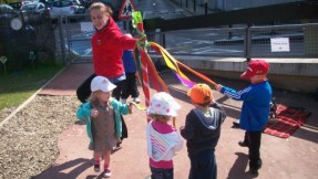 The sun was shining bright for May day