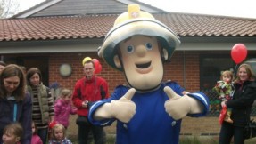Fireman Sam left Pontypandy and came to Busy Bees at Hall Place for the day on Saturday 27th April.