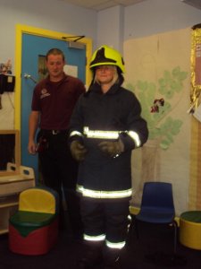 Firemen Visit the Nursery
