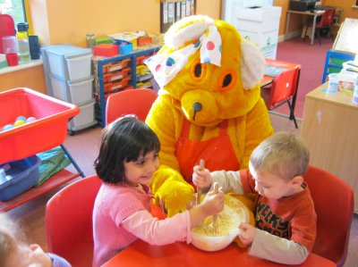 Pudsey Bear joins in the fun