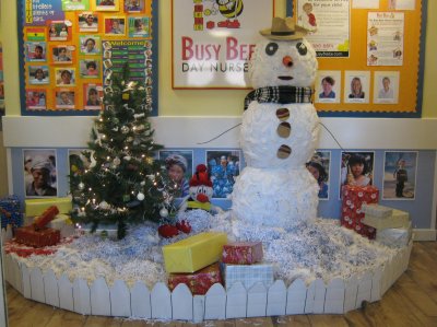 Children make the biggest snowman