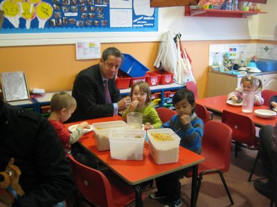 Breakfast in nursery
