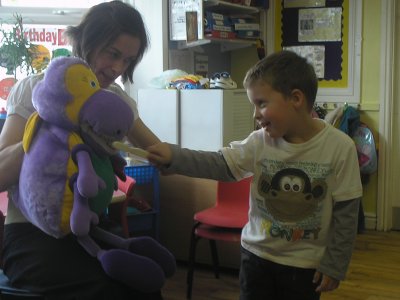 Dental nurse visits nursery
