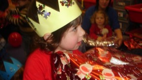 The children at Busy Bees had fun at their Christmas parties.