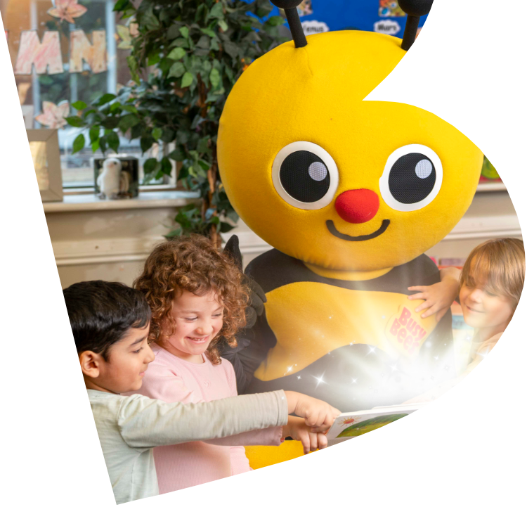 Children Reading with Busy Bee